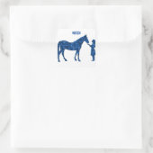 STICKER CARRÉ LES BÂTIMENTS DE CHEVAL ET DE FILLE SONT PERSONNAL (Sac)