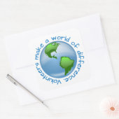 Sticker Carré Les bénévoles font un monde de différence (Enveloppe)