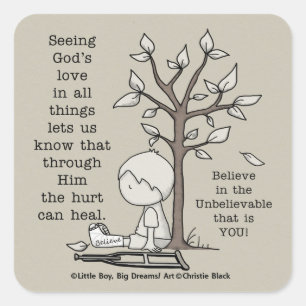 Sticker Carré Les blessures peuvent guérir