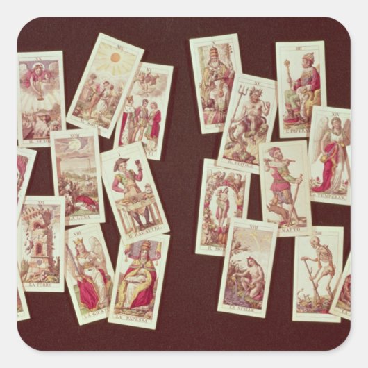 Sticker Carré Les cartes tarot du Major Arcana (Devant)