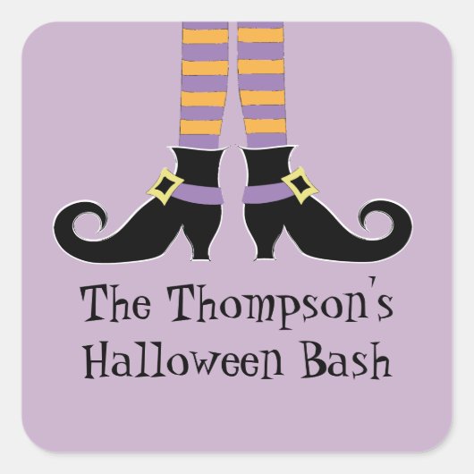 Sticker Carré Les chaussures de Whimsy Witch (Devant)