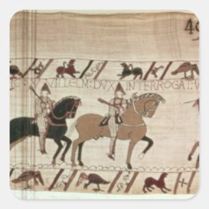 Sticker Carré Les chevaliers du Duc William arrivent au combat