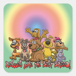 Sticker Carré Les chiens de délivrance sont la meilleure race !