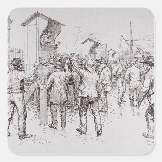 Sticker Carré Les chômeurs de Londres (Devant)