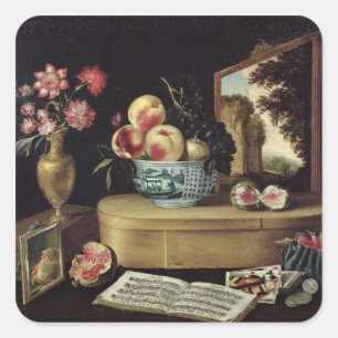 Sticker Carré Les cinq sens, 1638
