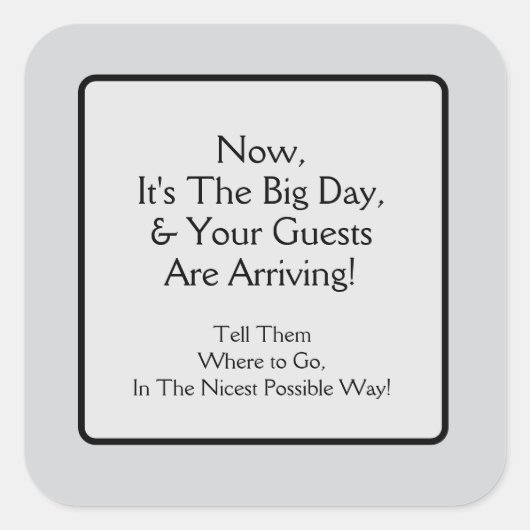 Sticker Carré Les clients arrivant (Devant)