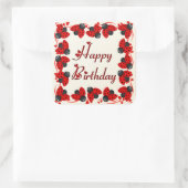 Sticker Carré Les coccinelles et le coeur (Sac)