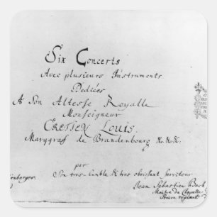 Sticker Carré Les concerts de Brandebourg, 1721