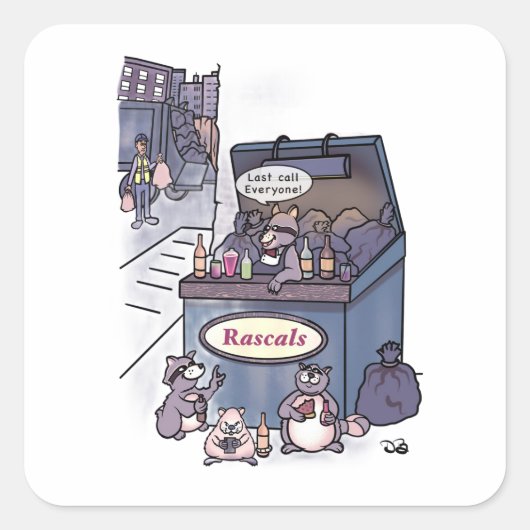 Sticker Carré Les Coquins (Devant)