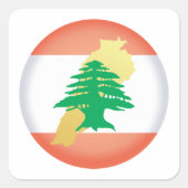 Sticker Carré Les couleurs nationales du Liban (Devant)