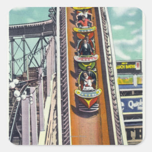 Sticker Carré Les couples qui descendent le volant tournent