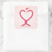 Sticker Carré Les crayons amoureux (Sac)