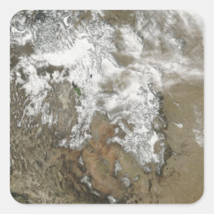 Sticker Carré Les crêtes élevées des montagnes rocheuses