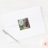 Sticker Carré Les Dachshunds peuvent être petits (Enveloppe)
