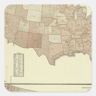 Sticker Carré Les décès, coqueluche, rougeole