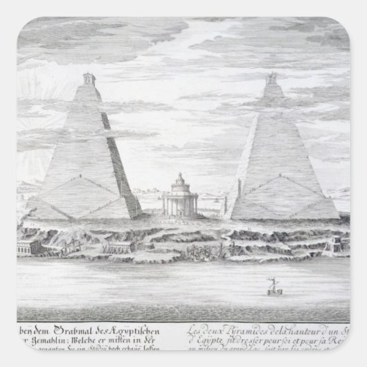Sticker Carré Les Deux Pyramides de Moeris (Devant)