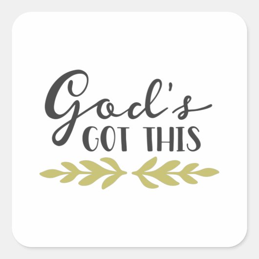 Sticker Carré Les dieux ont eu ça (Devant)