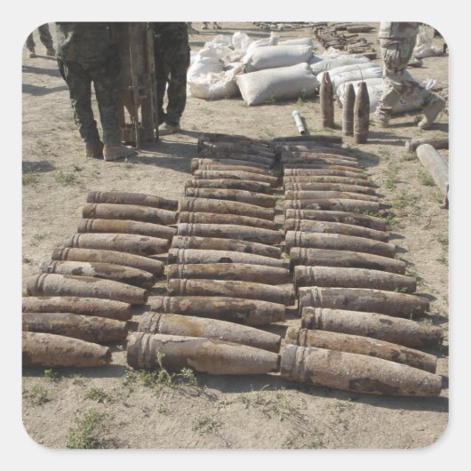 Sticker Carré Les dispositifs explosifs sont identifiés et inven (Devant)