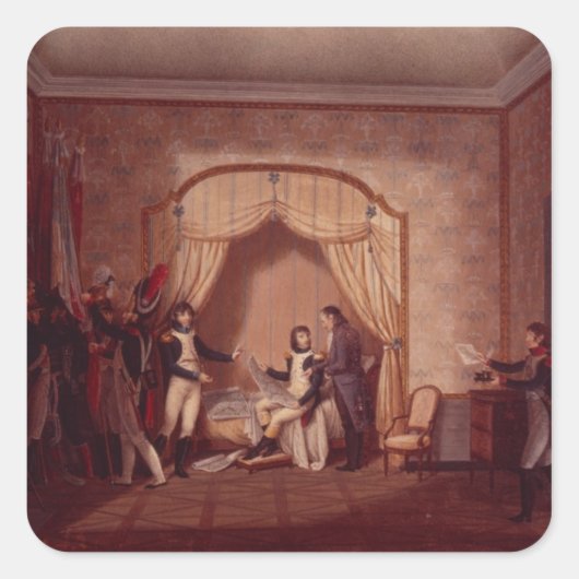 Sticker Carré Les drapeaux capturés de Montenetto et Cossaria (Devant)