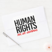 Sticker Carré Les droits humains ne sont pas négociables (Enveloppe)