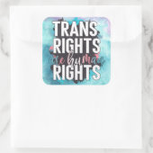 Sticker Carré Les droits trans sont des droits humains (Sac)