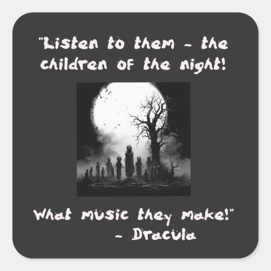 Sticker Carré Les enfants de Dracula (Devant)