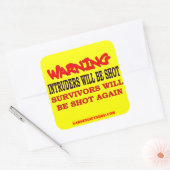 STICKER CARRÉ LES ENTRÉES SERONT TIRÉES (Enveloppe)