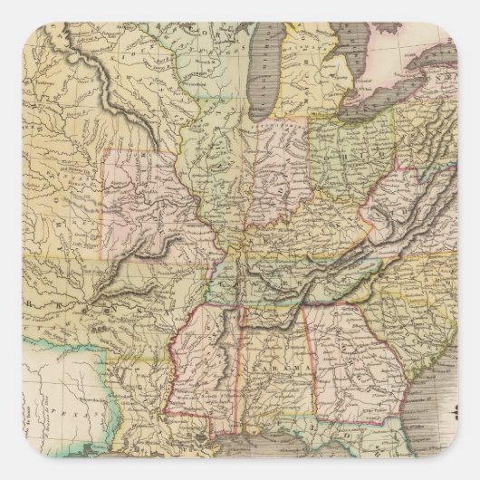 Sticker Carré Les Etats-Unis 20 (Devant)