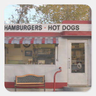 Sticker Carré Les Etats-Unis, Arizona, Bisbee : Motel louche de