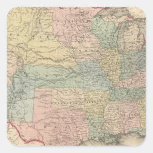 Sticker Carré Les Etats-Unis d'Amérique