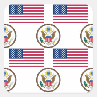 Sticker Carré Les Etats-Unis diminuent et grand joint