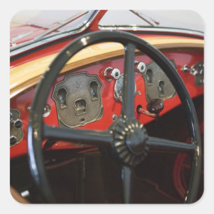 Sticker Carré Les Etats-Unis, Indiana, auburn : Auburn, corde,