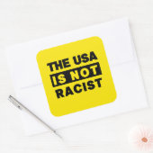 Sticker Carré Les États-Unis ne sont pas racistes (Enveloppe)