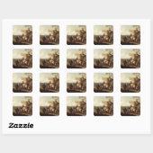 Sticker Carré Les Falconers (Feuille)