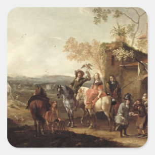 Sticker Carré Les fauconniers