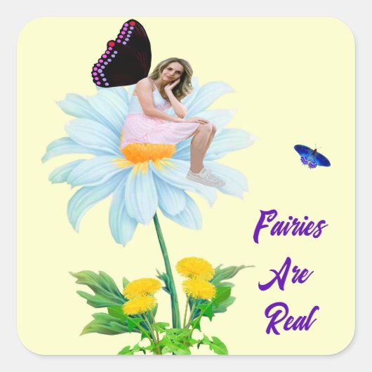 Sticker Carré Les fées sont de véritables sceaux d'enveloppes (Devant)