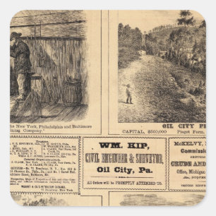 Sticker Carré Les fermes pétrolières