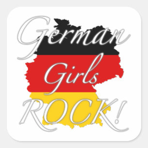 Sticker Carré Les filles allemandes Rock !