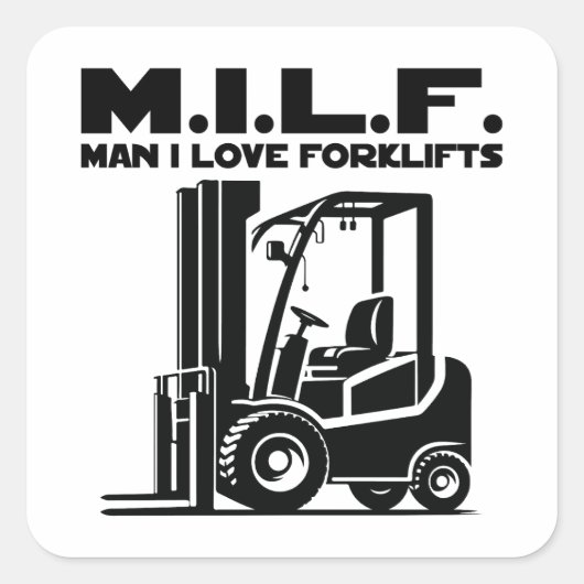 Sticker Carré Les Forklifts (Devant)