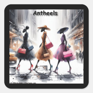 Sticker Carré Les fourmis De Mode De New York City Drôle