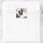 Sticker Carré Les Fuegiens vont commercer en zapallos (Sac)