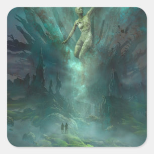 Sticker Carré Les géants dans une dystopie alien