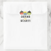 Sticker Carré Les germes d'Halloween font peur Sanitizer d'Hallo (Sac)