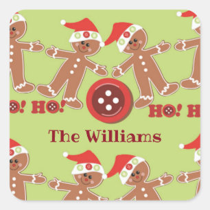 Sticker Carré Les Hommes Les Plus Heureux Du Pain D'Épice