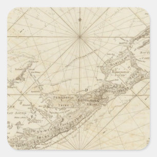 Sticker Carré Les îles de Bermudas ou d'été