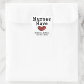 Sticker Carré Les infirmières ont le coeur (Sac)