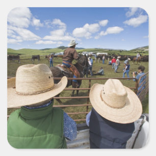 Sticker Carré Les jeunes garçons rentrent le ranch 2007 de