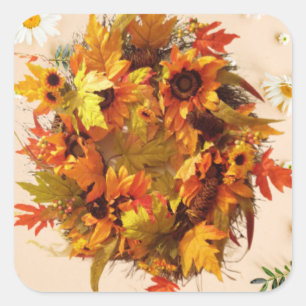 Sticker Carré Les Jolies feuilles d'automne d'Avryl Fleur