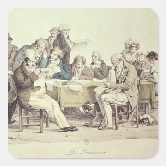 Sticker Carré Les journaux (Devant)