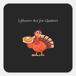 Sticker Carré Les Leftovers Sont Pour Quitters Classic Style Vin